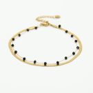 JE13460 - BLACK/GOLD - Enkelbandje