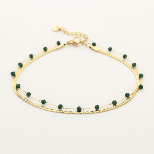 JE13460 - GREEN - Enkelbandje