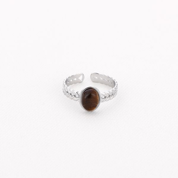 JE17274 - TIGER EYE/SILVER