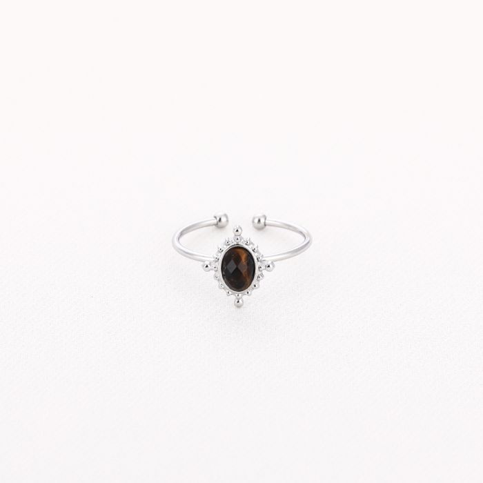JE18686 - TIGER EYE/SILVER