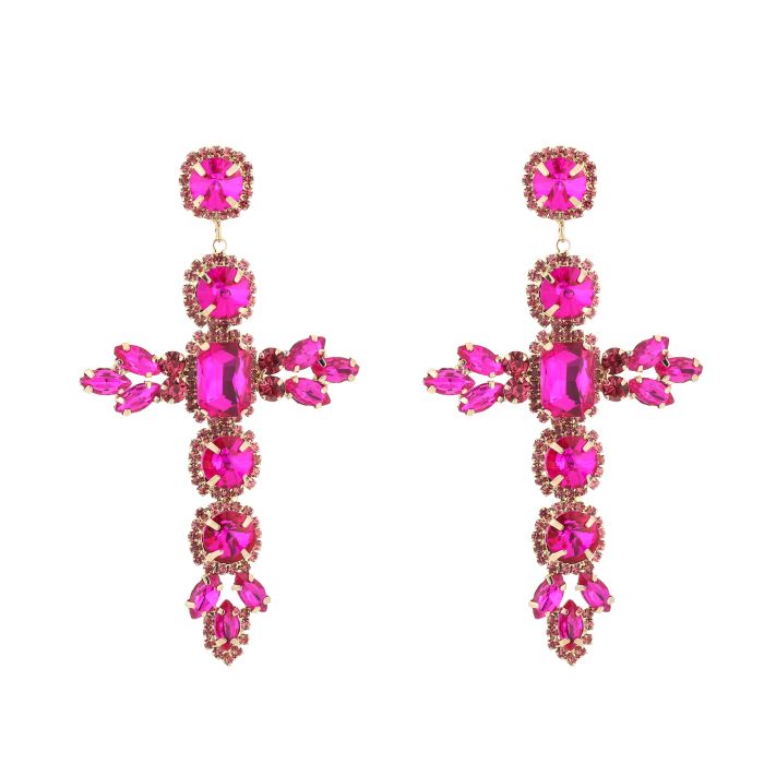 JE16310 - FUSHIA -  GOLDPLATED